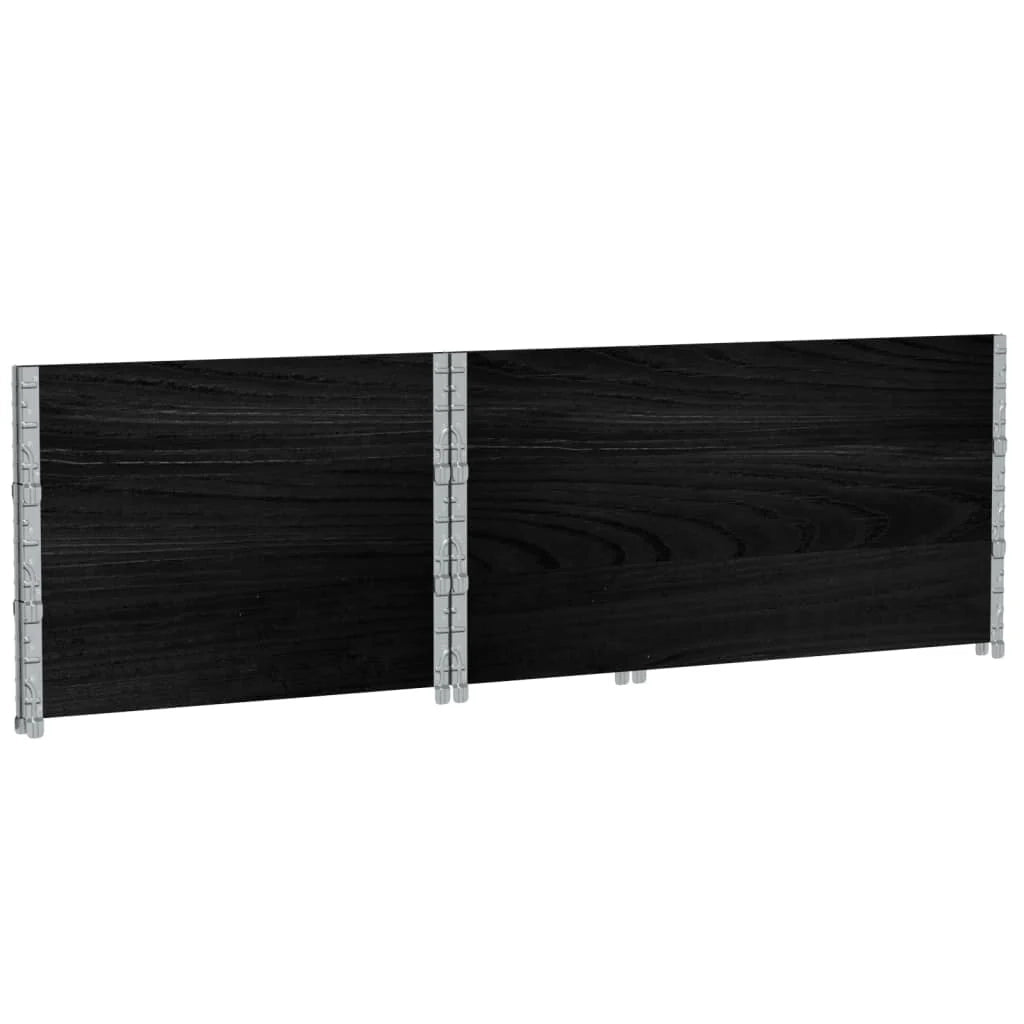 Vassoio per fioriera aiuola rialzata piante fiori terrazza giardino 120 x 80 cm legno massello di pino nero 02_0037412