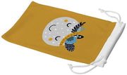 Tas per occhiali da sole digitalmente stampato, 100% cotone, morbido e sottile, custodia protettiva per occhiali con chiusura a cerniera, 1 pezzo, 11 x 19 cm