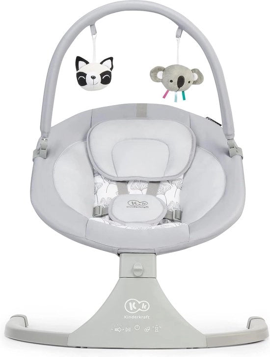 Seggiolone Elettrico - Sedia Vibrante Automatica per Bambini - Seggiolone per Bambini - Grigio