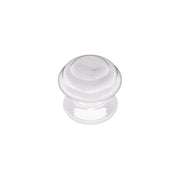 Pomolo fisso per porta SAGUATTI 878/80TB in alluminio bianco lucido