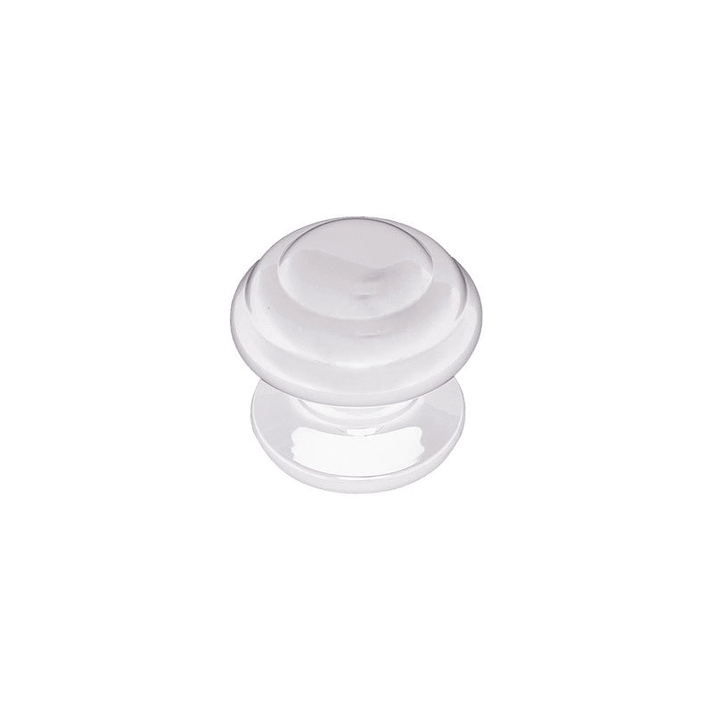 Pomolo fisso per porta SAGUATTI 878/80TB in alluminio bianco lucido
