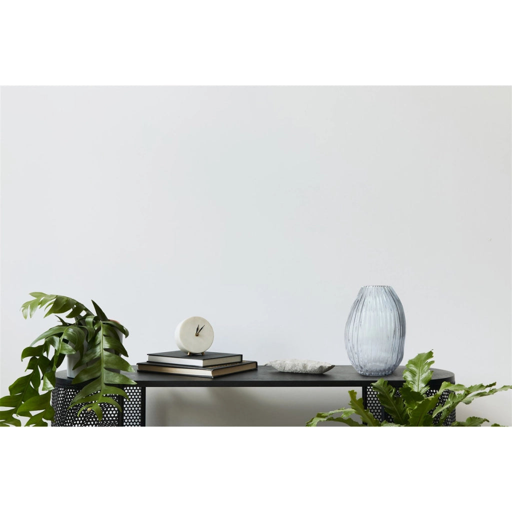 Vaso decorativo Sidney in vetro soffiato grigio
