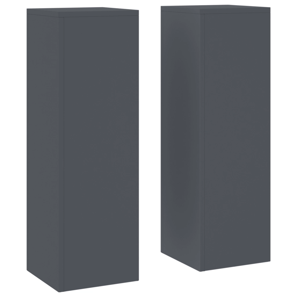 Supporti per Piante da Esterno Pilastro 2 pz Antracite 24x24x75 cm Acciaio