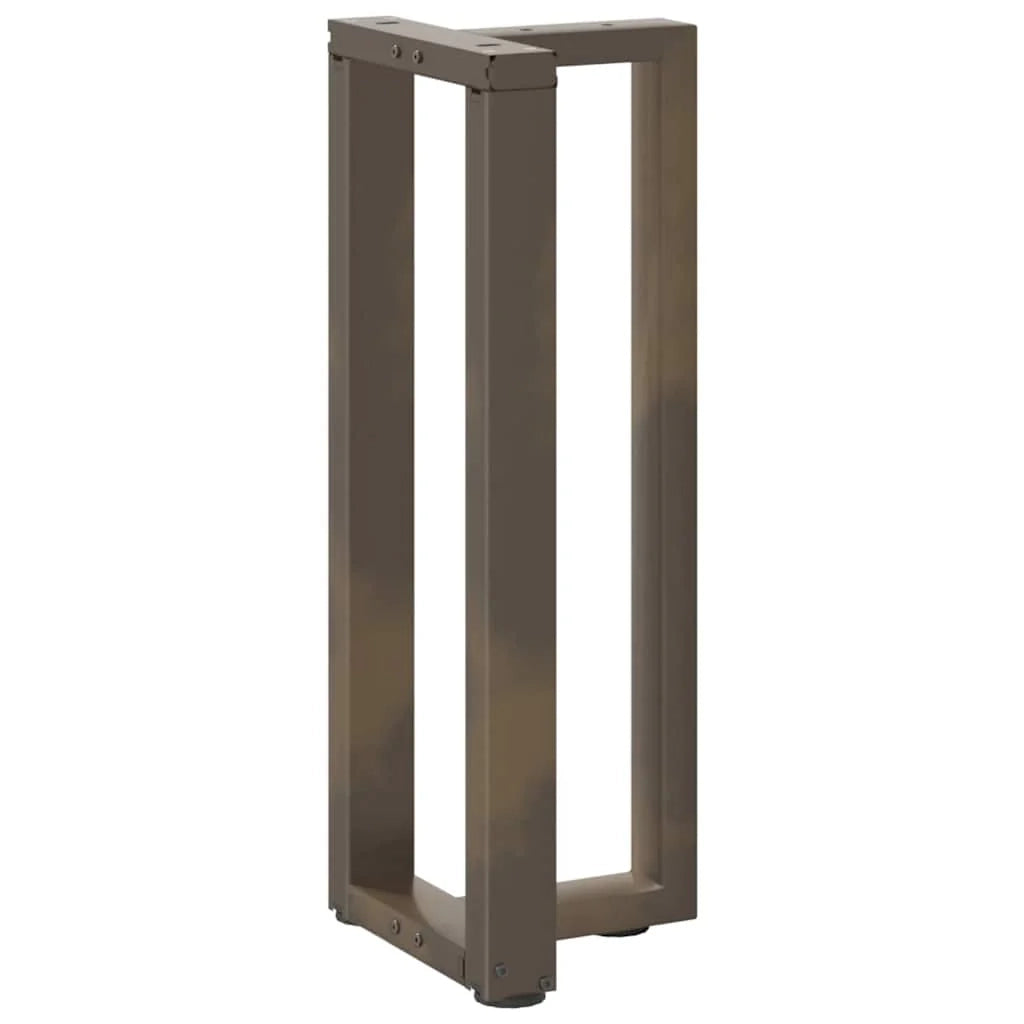 Set di 2 gambe regolabili per tavolo consolle a forma di T 25 x 28 x 73 cm design moderno acciaio nero 02_0057312