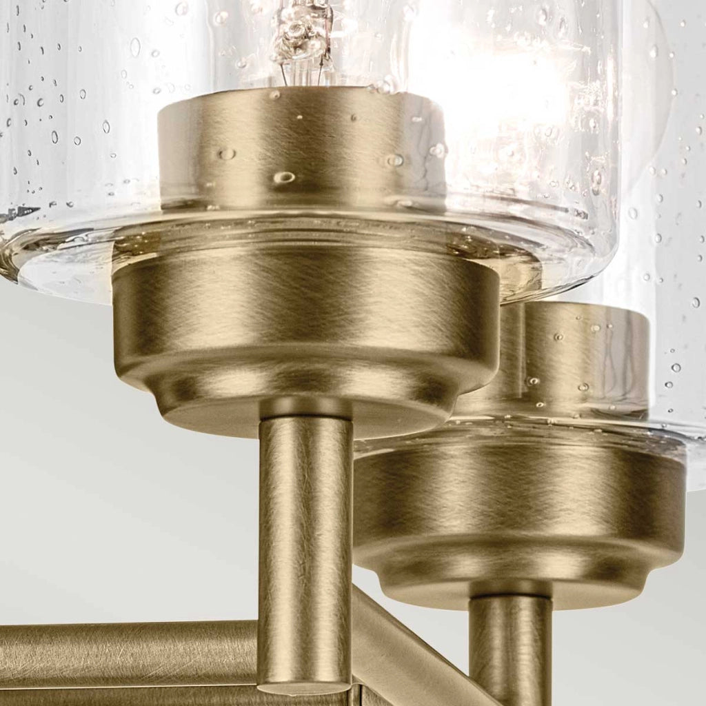 Applique WINSLOW industriale ottone 2 luci vetro Kichler