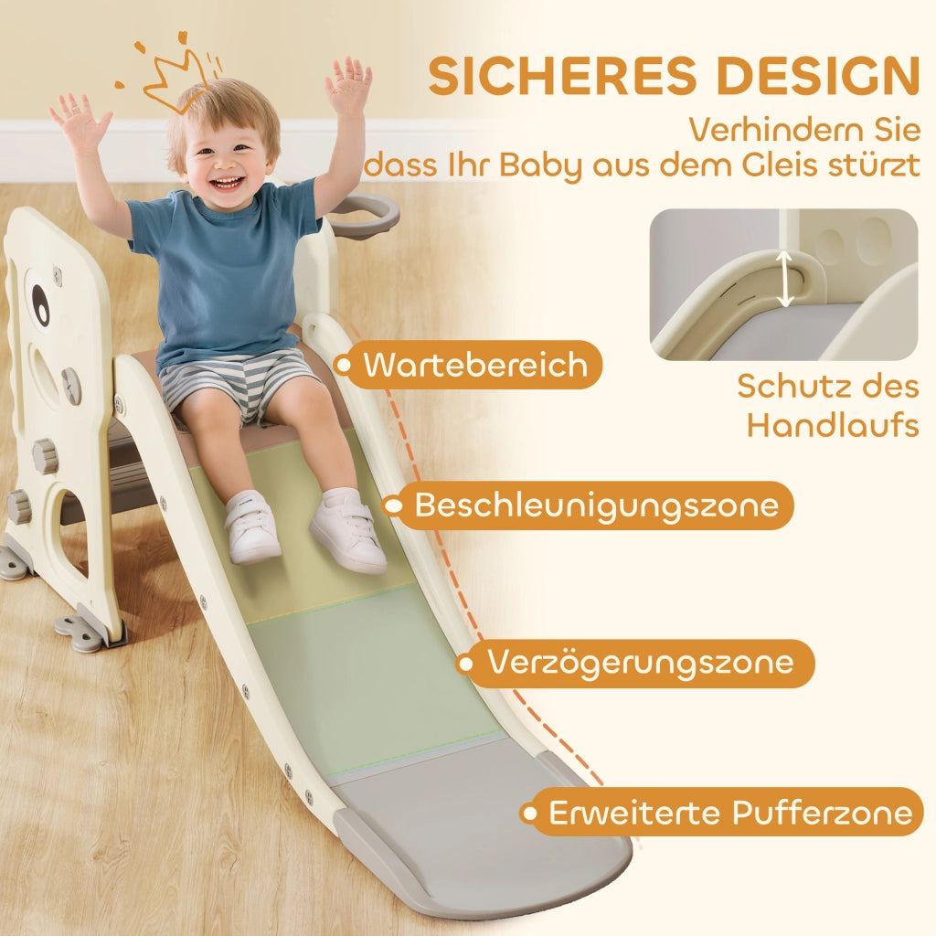 Scivolo 3 in 1 con struttura arrampicata e canestro ¨C Xylo ¨C per bambini 2-5 anni