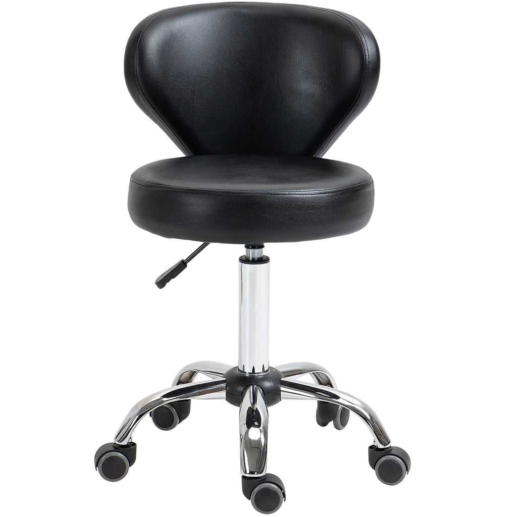 Sgabello in similpelle regolabile in altezza ¨C zephmum ¨C Nero