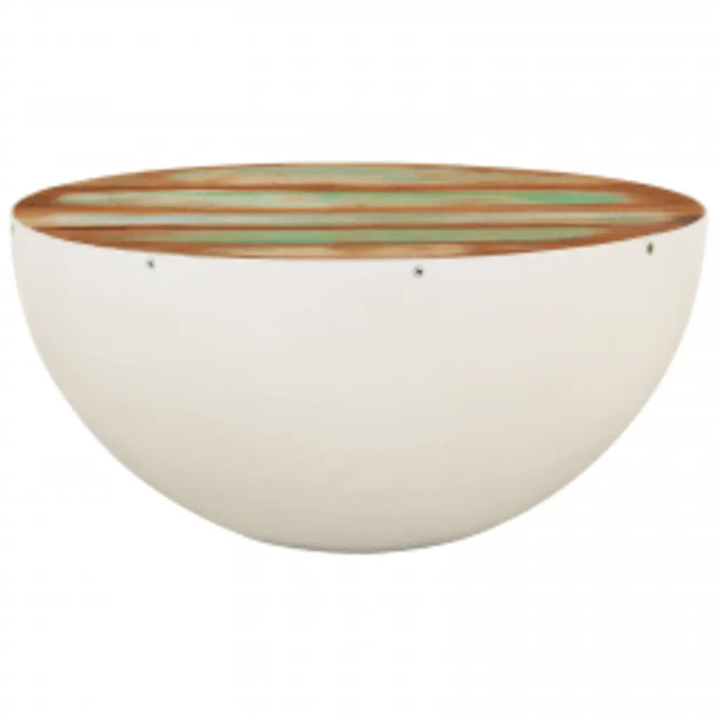 Tavolino da Salotto Forma di Coppa Legno di Recupero 60x60x30cm 243353