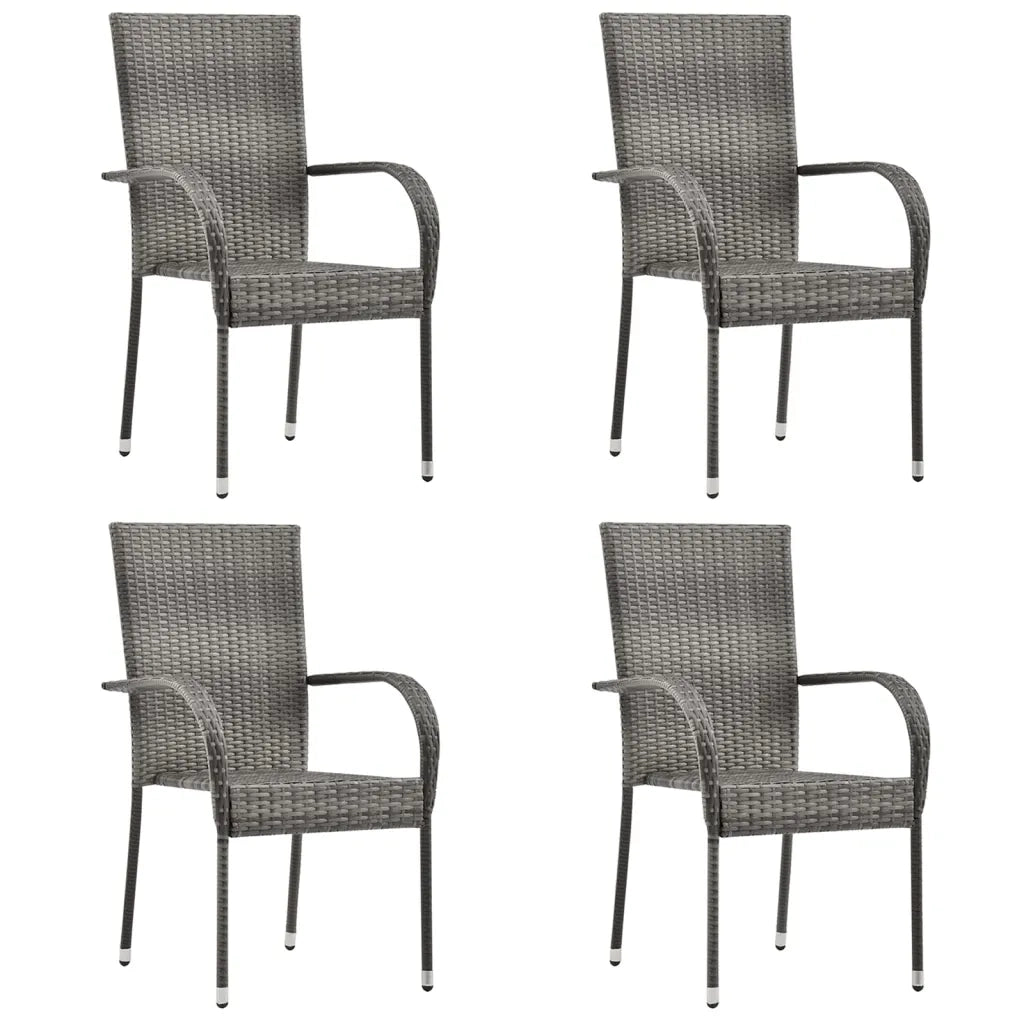 Set Mobili da Pranzo per Giardino 5 pz Grigio 3072129
