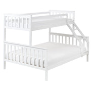 Letto a castello per bambini struttura in legno bianco 90/140 x 200 cm cameretta
