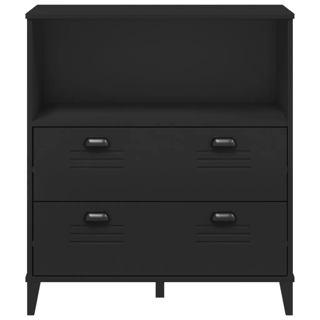 Libreria VIKEN Nera 80x40x80 cm in Legno Multistrato 374945