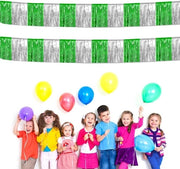 Decorazione per festa a tema arcobaleno - 2 pezzi di tenda da festa in lamiera 30 x 300 cm - Fotowall per decorazione di eventi e compleanni.