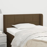 Testiera ad Orecchio-Testata con Orecchie Marrone Scuro 103x16x78/88 cm in Tessuto 159688