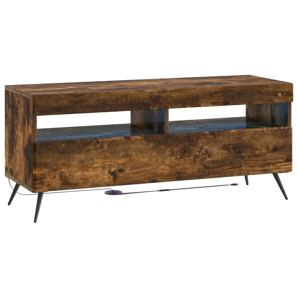 Mobile TV LED a 5 pezzi Rovere Fumo Legno ingegnerizzato 3416926
