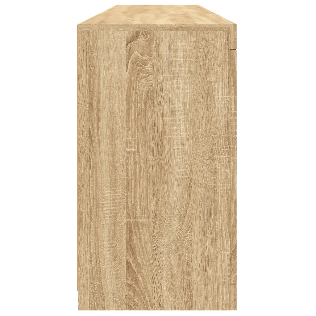 Credenza con Luci LED-Buffet-Armadio da cucina Rovere Sonoma 162x37x67 cm 162156