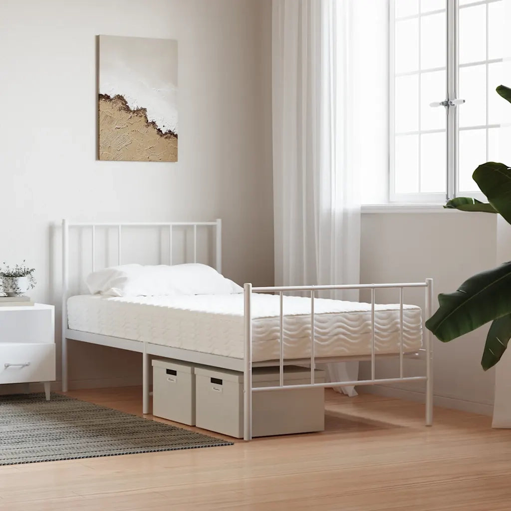 vidaXL Materasso in Schiuma Bianco 80x220 cm Durezza H2 H3