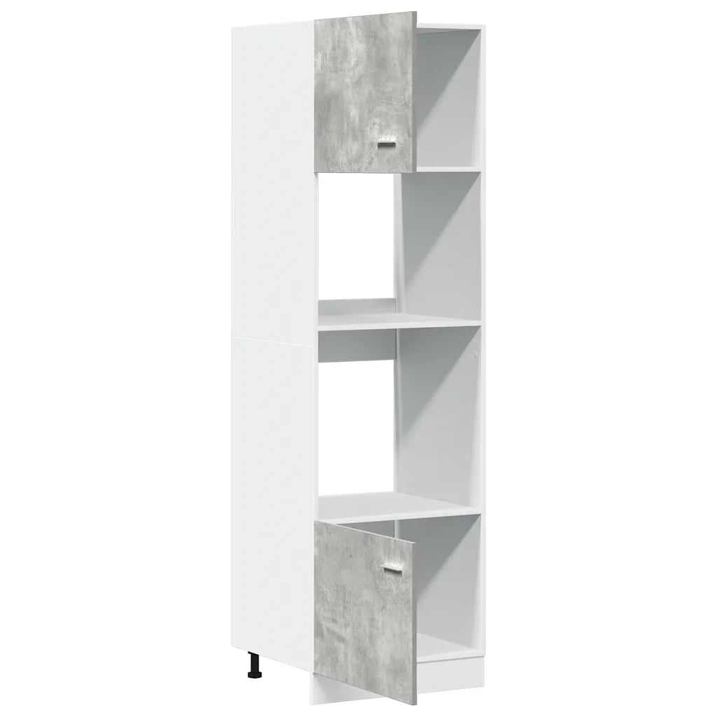 Mobile per Microonde “Lyon” Grigio Cemento 60x57x207 cm 856127