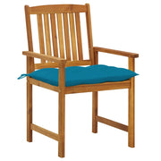Sedie da Giardino con Cuscini 8 pz in Legno Massello di Acacia 3078197