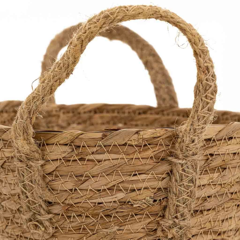 Cesto in fibra naturale marrone D18x16/22