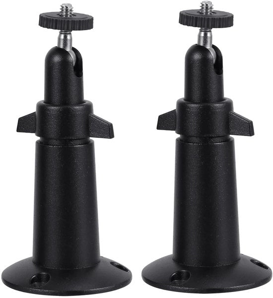 Pacco di 2 attacchi per telecamera, attacco per telecamera alla parete, Serranda per parete regolabile, Lampada da soffitto per parete, Attacchi per telecamera Interno/esterno (Nero)
