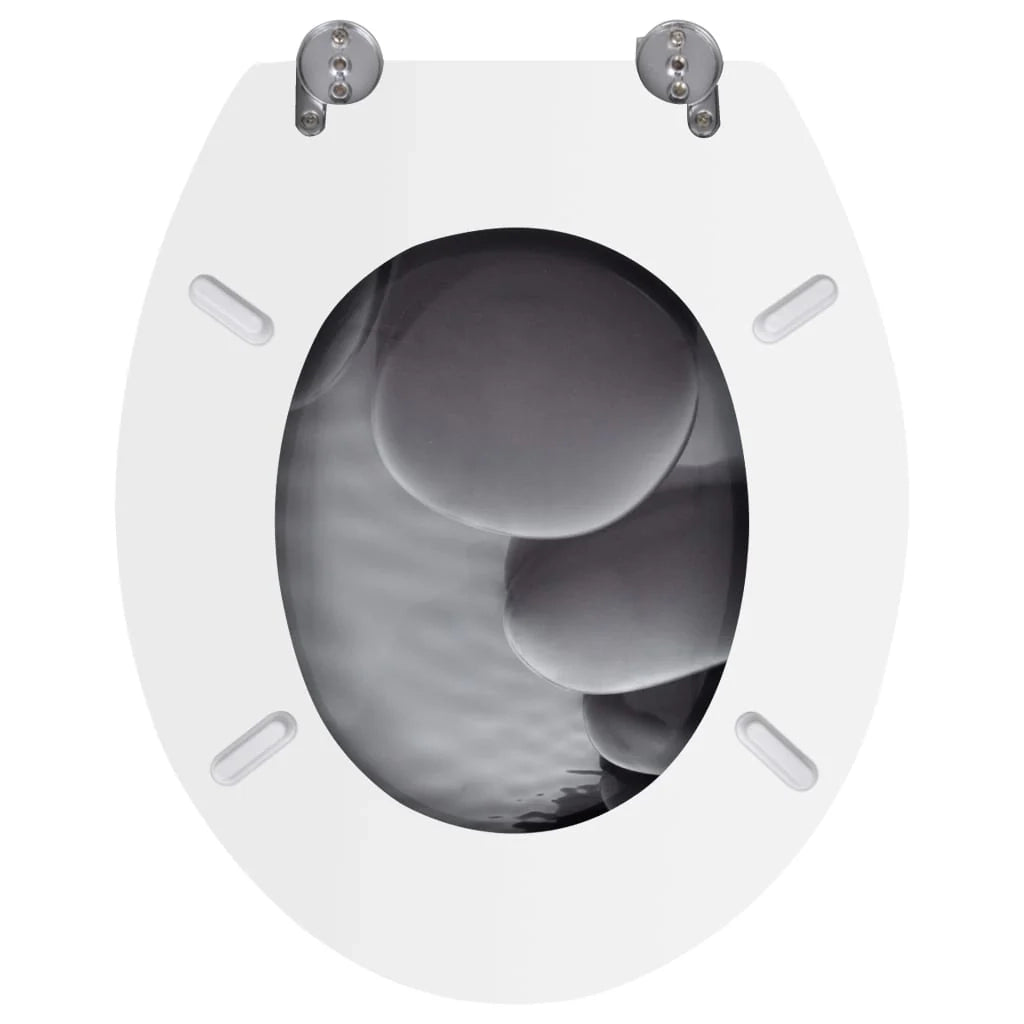 Set di due sedili per WC con coperchio MDF motivo pietra 02_0002947
