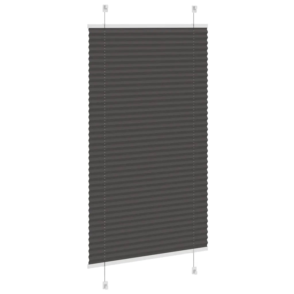 Tenda Plissettata Nera 80x100 cm Larghezza Tessuto 79,4 cm 4015122