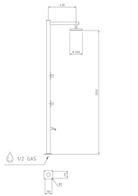 Doccia da Giardino 2 Temporizzatori e Lavapiedi Ama Luxury Venere