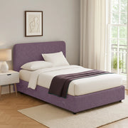 Reading, Letto Singolo Sfoderabile Made in Italy, Viola Lilla