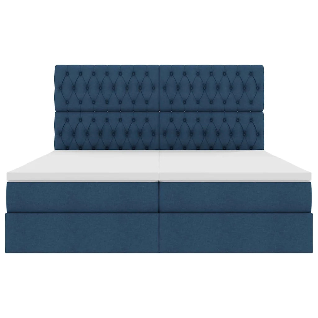 Letto con Contenitore Blu 180 x 200 cm Pelle Sintetica 3372214