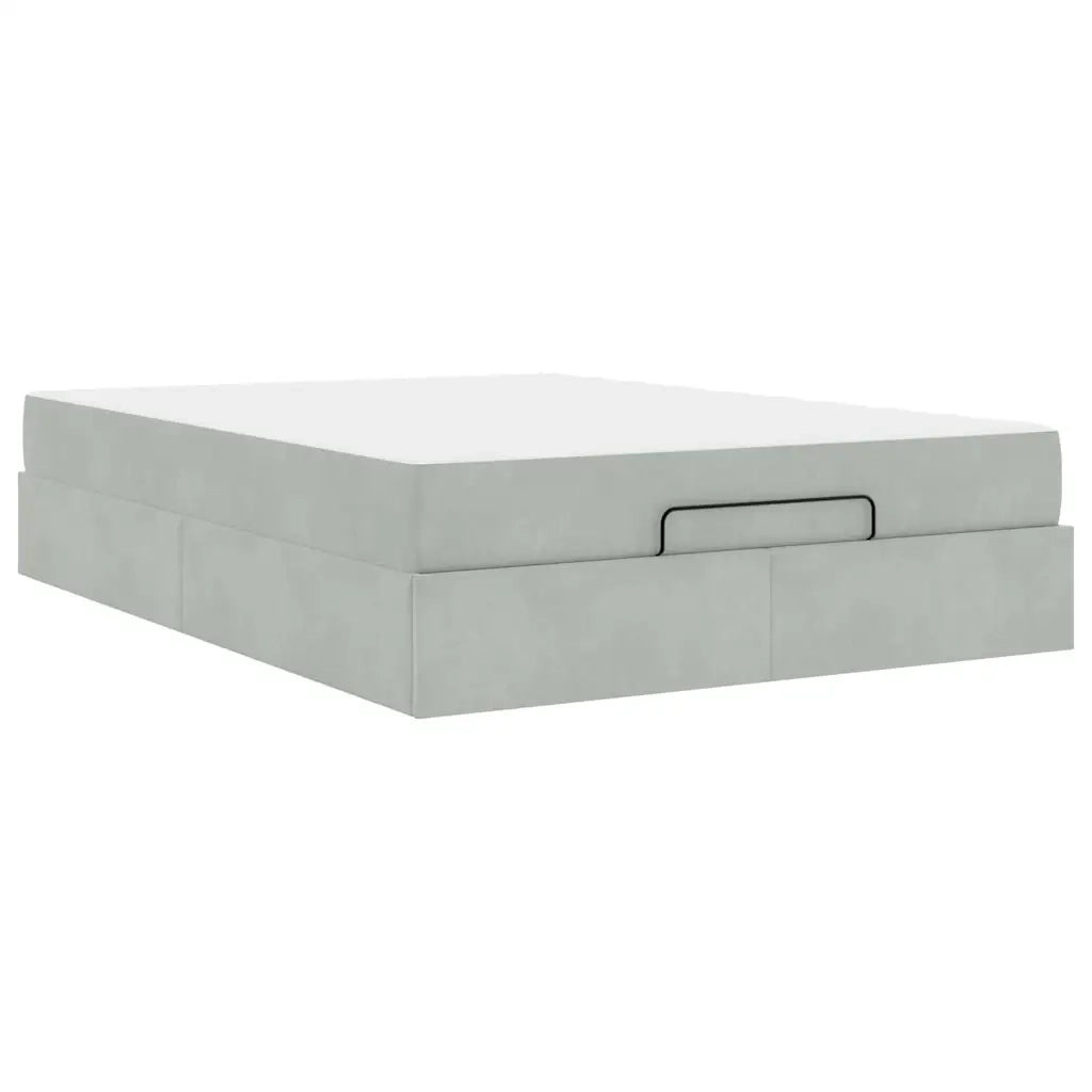 vidaXL Struttura del letto Grigio chiaro 160 x 200 cm Velluto