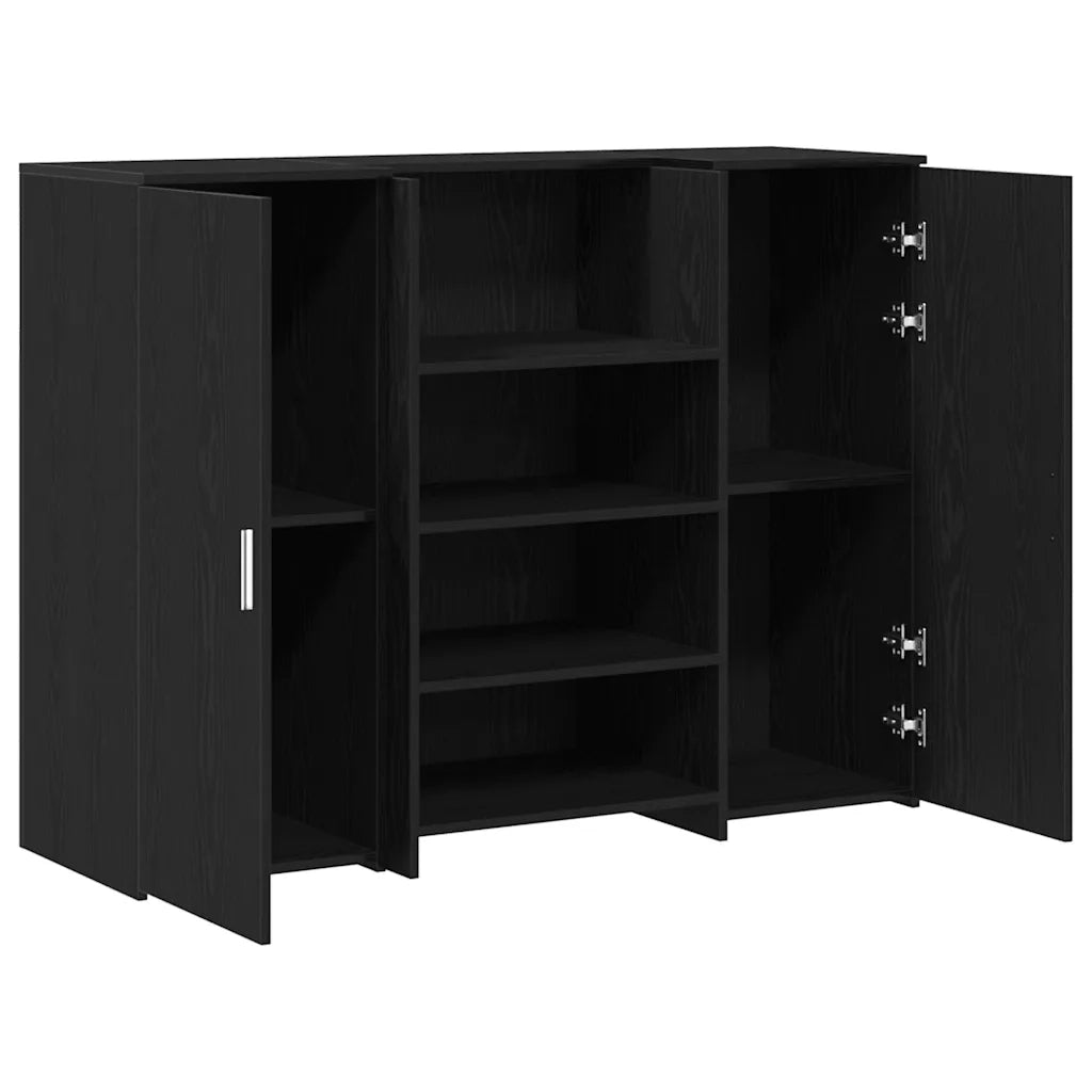 Banco Reception Rovere Nero 135x50x103,5 cm Legno Multistrato 3324188