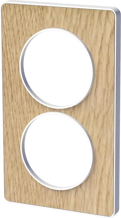 Tavola di legno naturale con bordi bianchi - 2 posizionamenti verticali - 57 mm