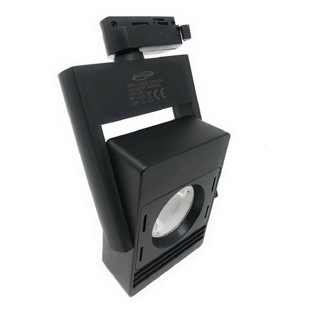 Trade Shop - Faro Proiettore Led Cob X Binario 30w Luce 6500k 3000k 4000k Orientabile F30w-5h -