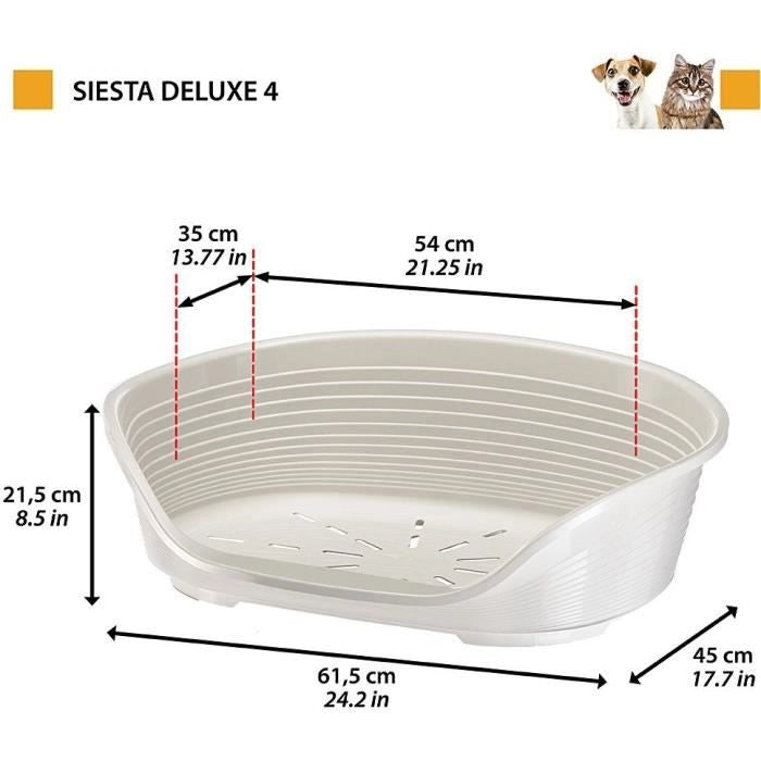 Cestino - FERPLAST - SIESTA DELUXE 4 - Bordeaux - Ovale - Interno - Antiscivolo