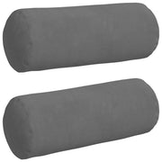 Cuscini a rullo 2 pz | Cuscini per sedie Grigio scuro ? 15 x 40 cm
