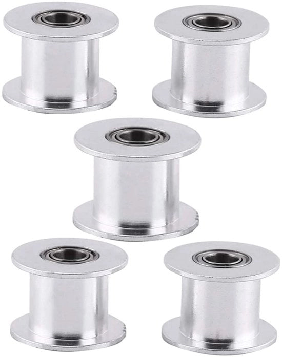 Idraulico per Idler a Rilievo in Alluminio - 5 Pezzi - Senza Denti - Diametro Esterno 18mm - Larghezza Cinghia 10mm - Altezza 13mm - Carrozza Idraulica