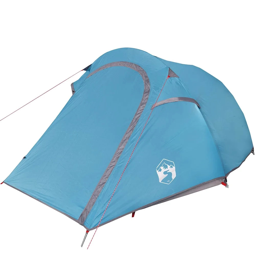 Tenda da Campeggio a Tunnel per 2 Persone Blu Impermeabile 94605