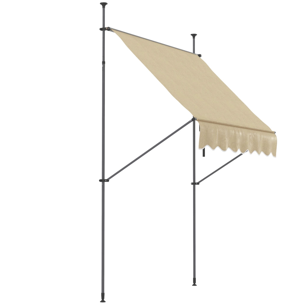 Toldo Retrattile Manuale con Manovella ¨C zephmum ¨C Beige 200x120 cm