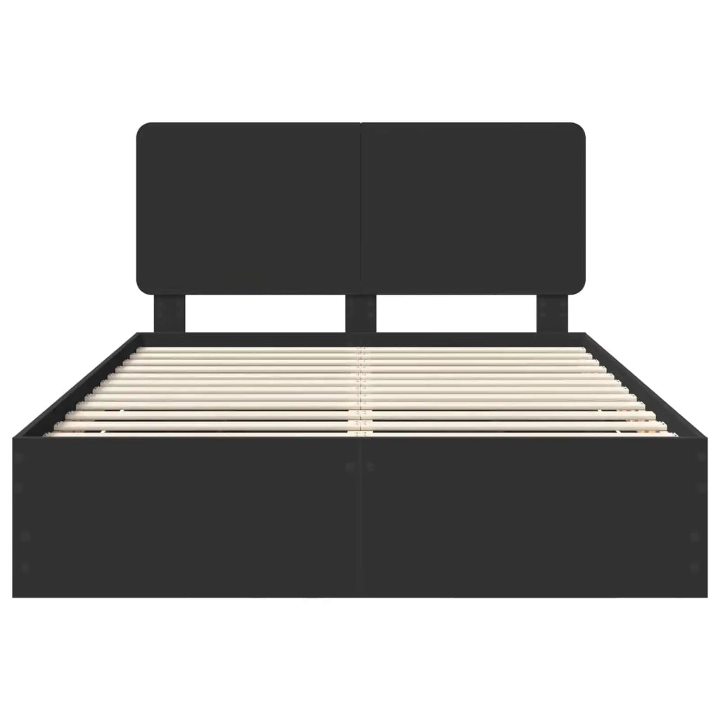 Struttura del letto-Giroletto Nero 140 x 190 cm Legno Ingegnerizzato 533911