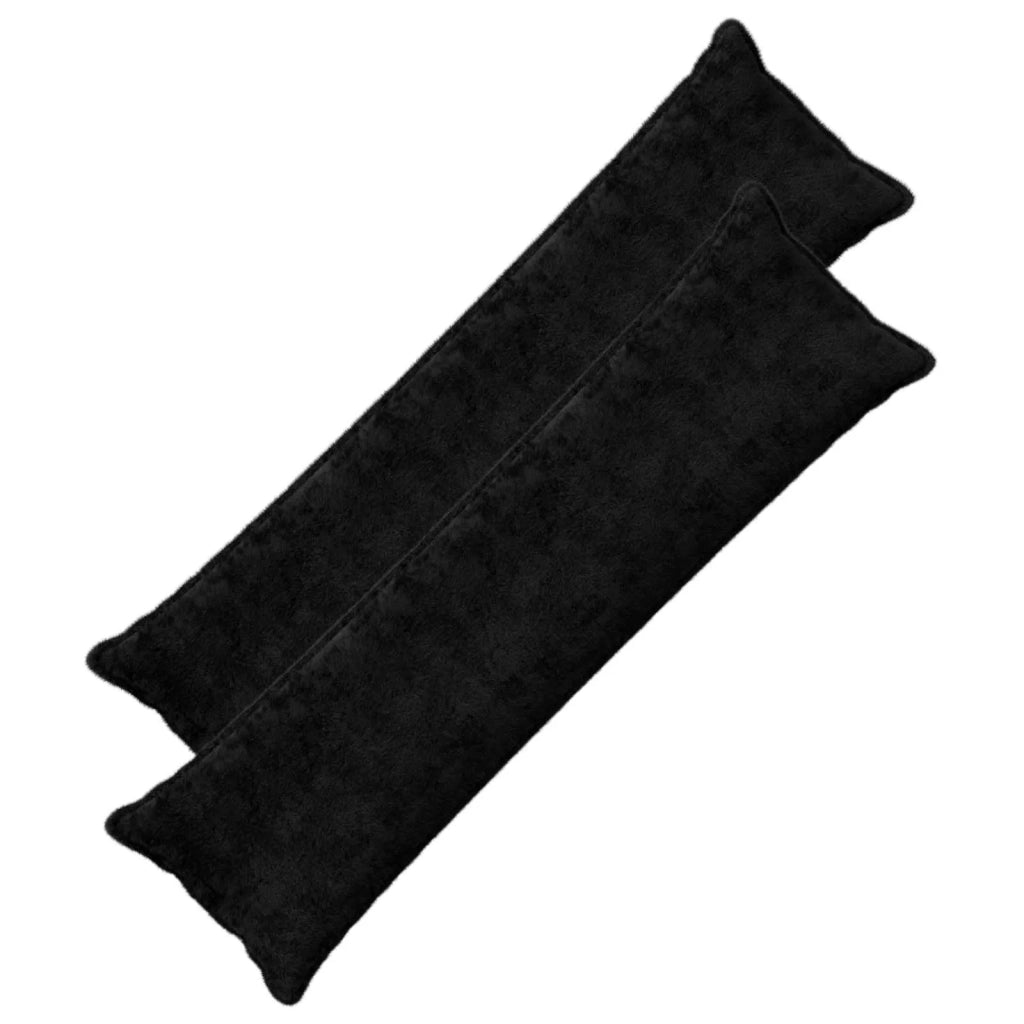 Federa 2 pz HOUTEN Nero 40 x 145 cm Pelliccia di Coniglio Finta 917401