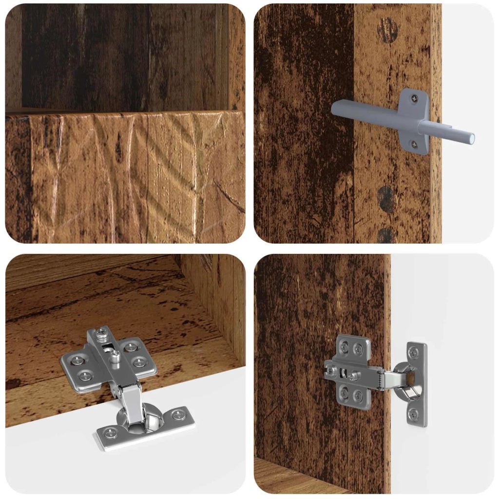 Mobile TV LED a 5 pezzi Legno antico Legno ingegnerizzato 3416769