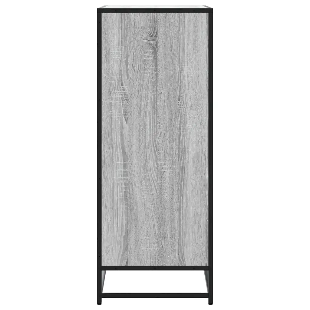 vidaXL Scarpiera Grigio Sonoma 75x38x97,5 cm Legno Multistrato Metallo