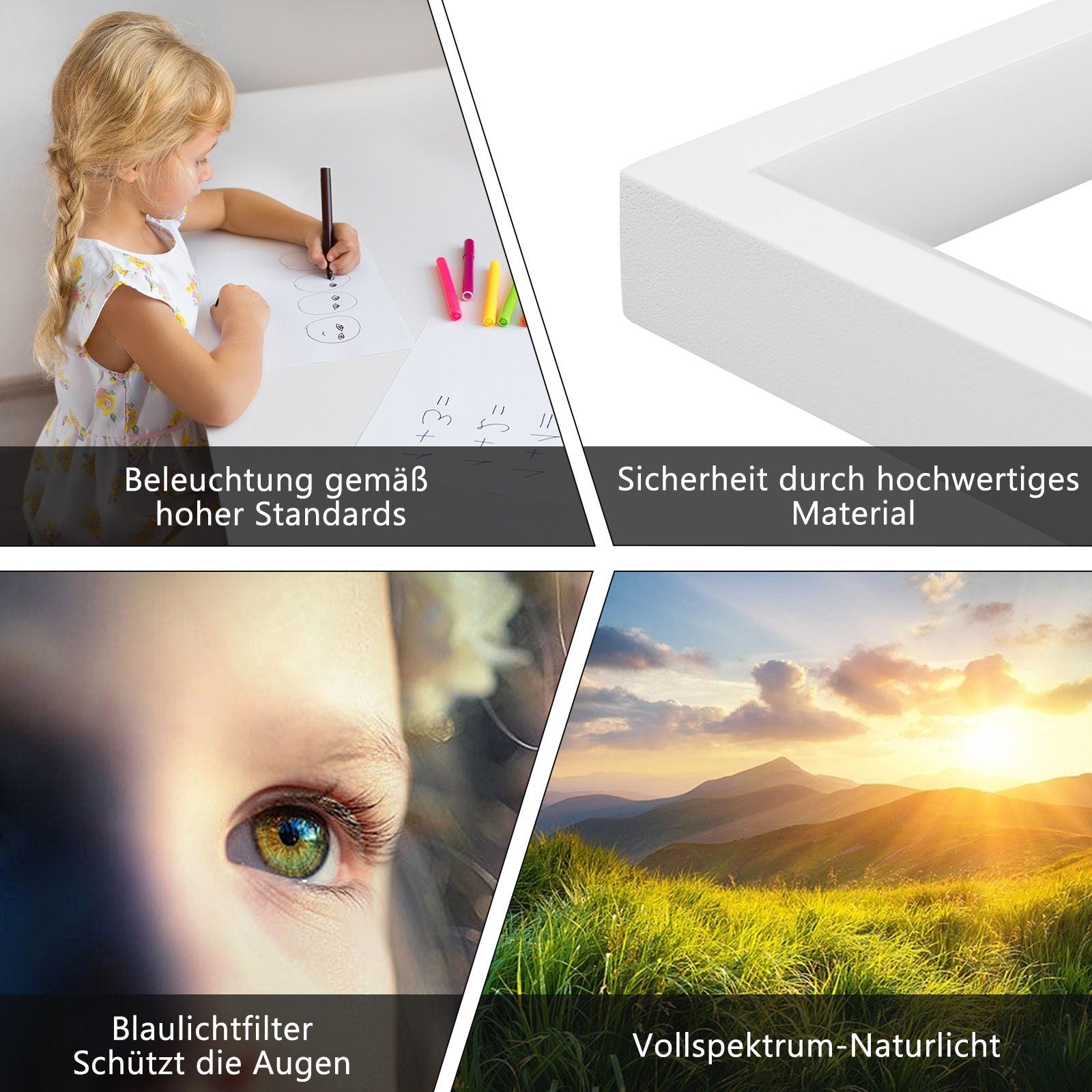 ZMH Lampada da soffitto LED moderna metallo telecomando 3 luci per camera letto