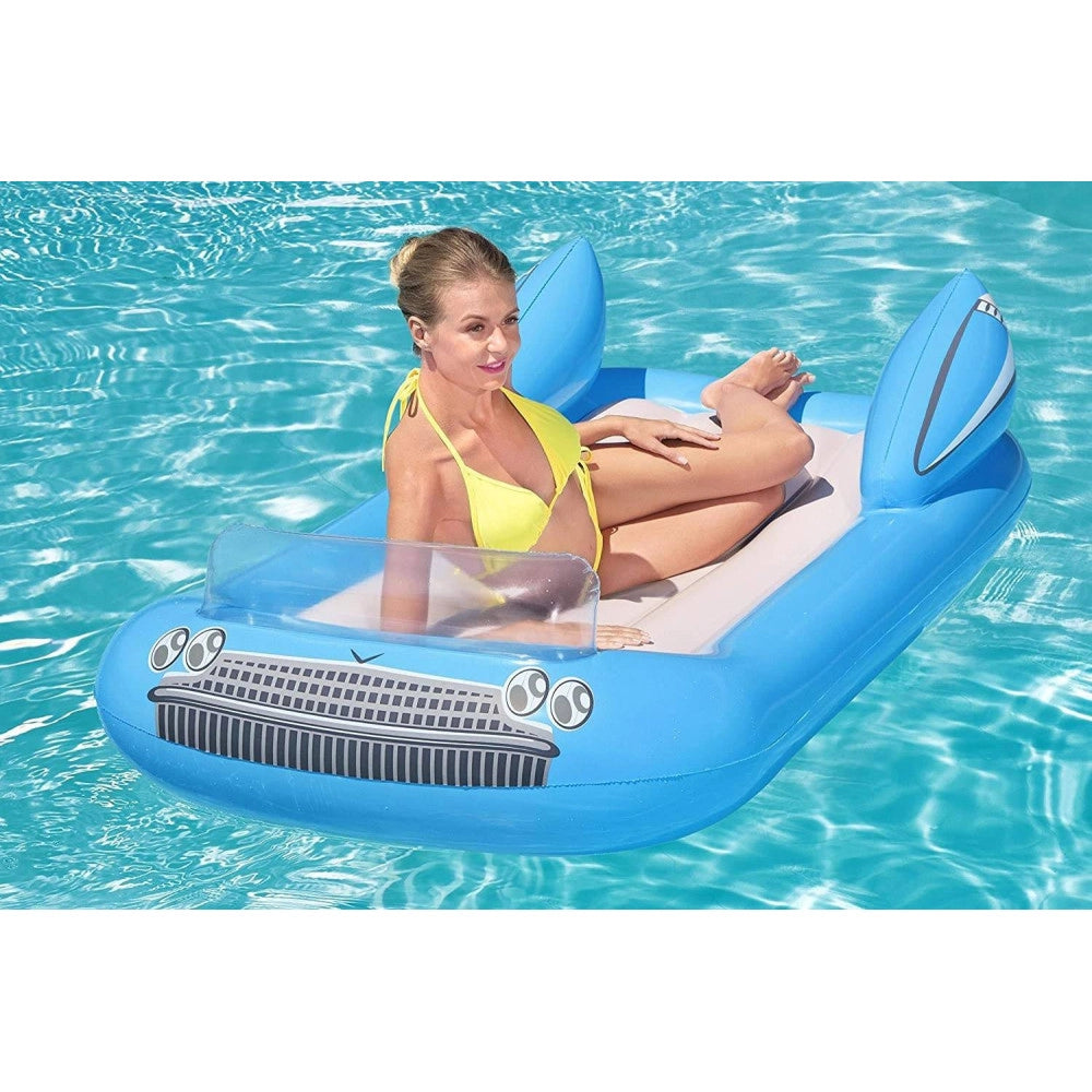 Trade Shop - Materassino Gonfiabile Convertibile A Forma Di Auto Mare Piscina 190 X 128 Cm -