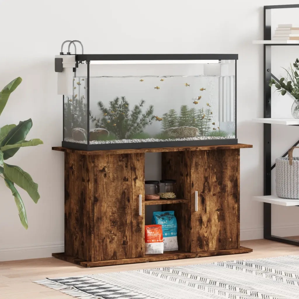 Supporto Acquario 101x41x58 cm in Legno Multistrato Rovere Fumo CFW5079291