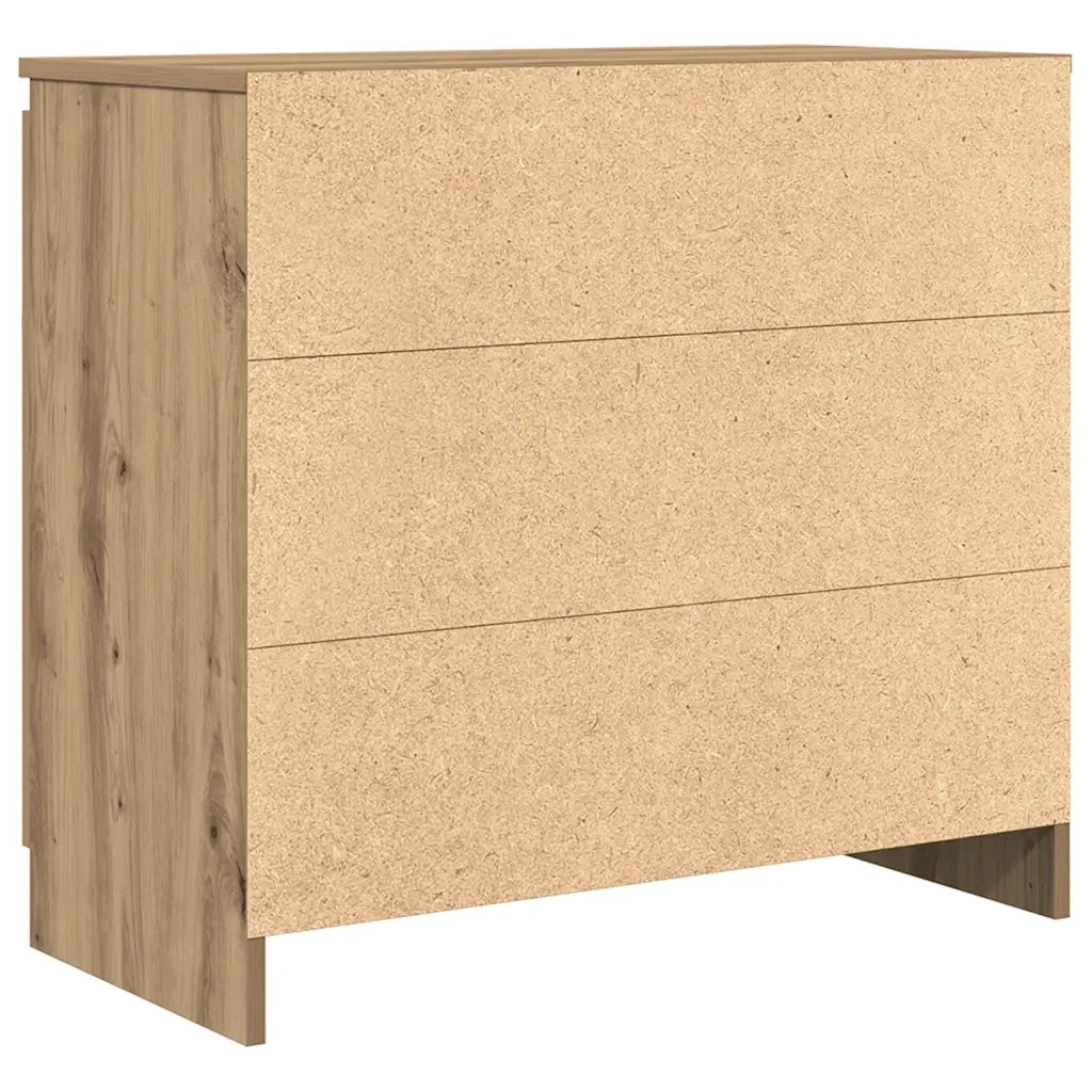 Credenza con Cassetto-Buffet-Armadio da cucina Rovere Artigianale 71x35x65 cm Truciolato 322914