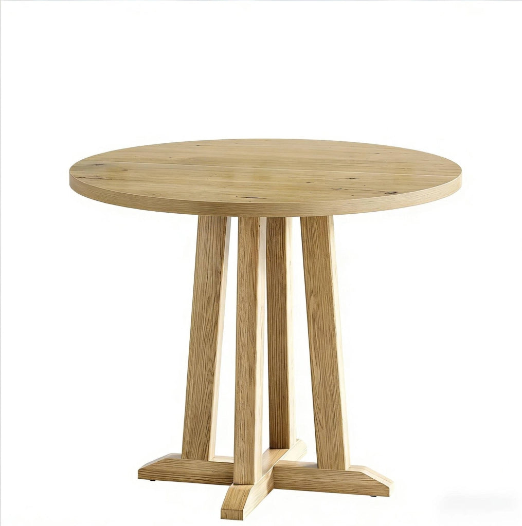 Tavolo da pranzo rotondo in legno 80 cm per 2-4 persone