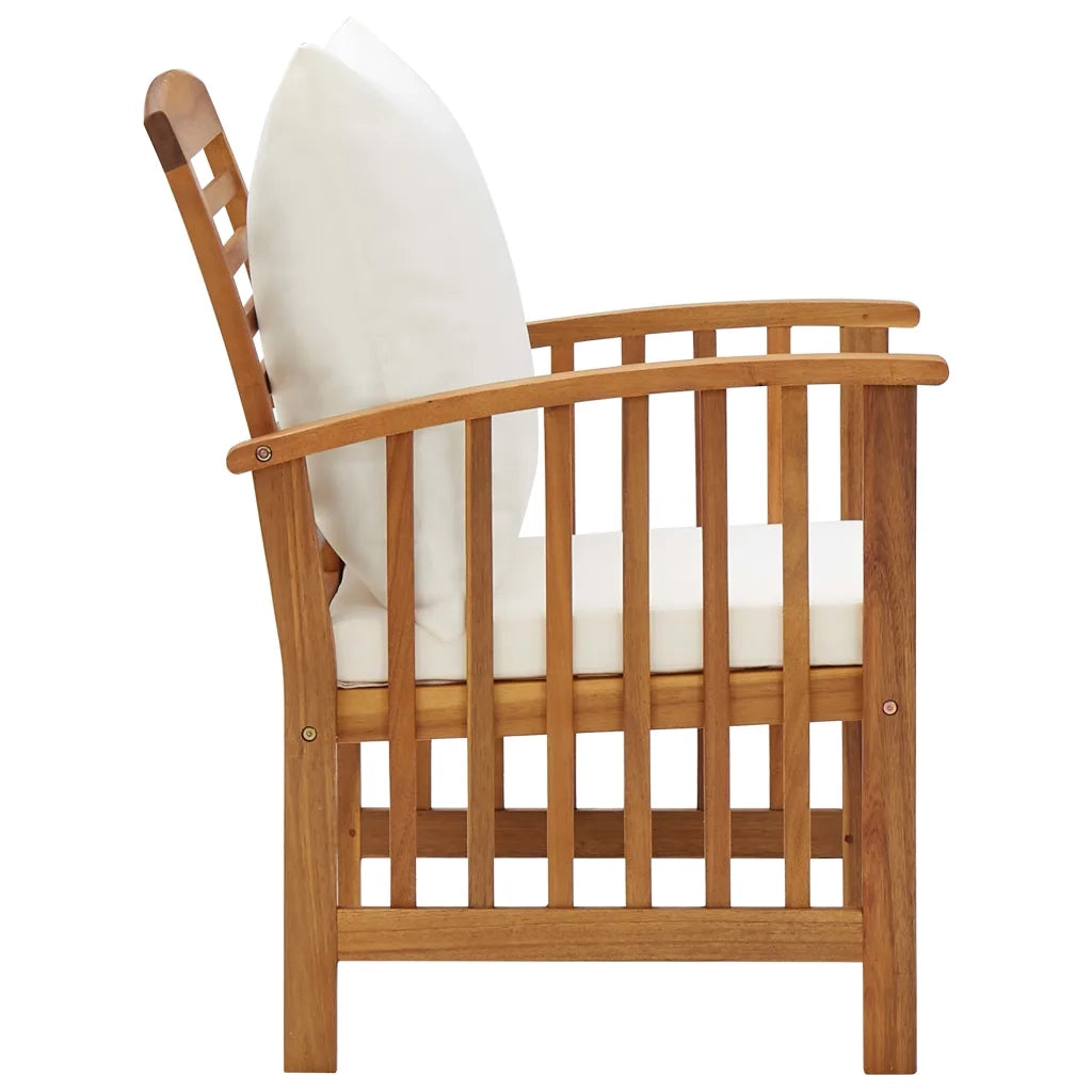 Set Divani da Giardino 4 pz con Cuscini in Massello di Acacia cod mxl 50785