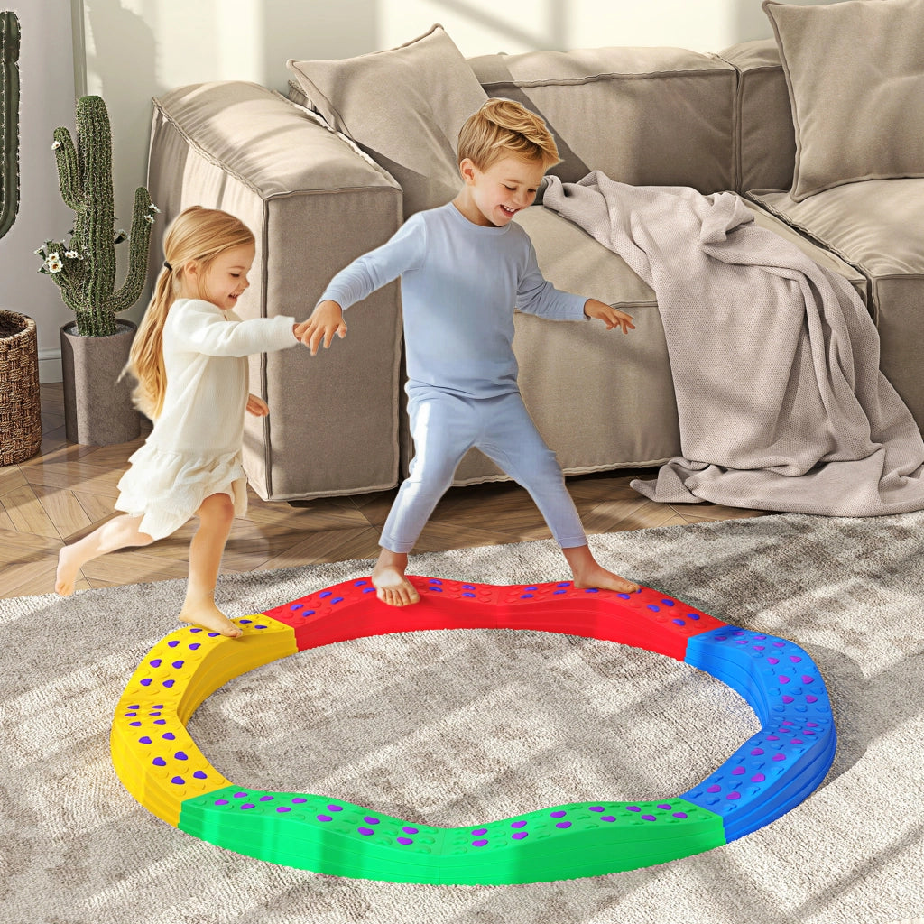 Ponte di equilibrio per bambini ¨C zephmum ¨C 8 pietre, superficie antiscivolo