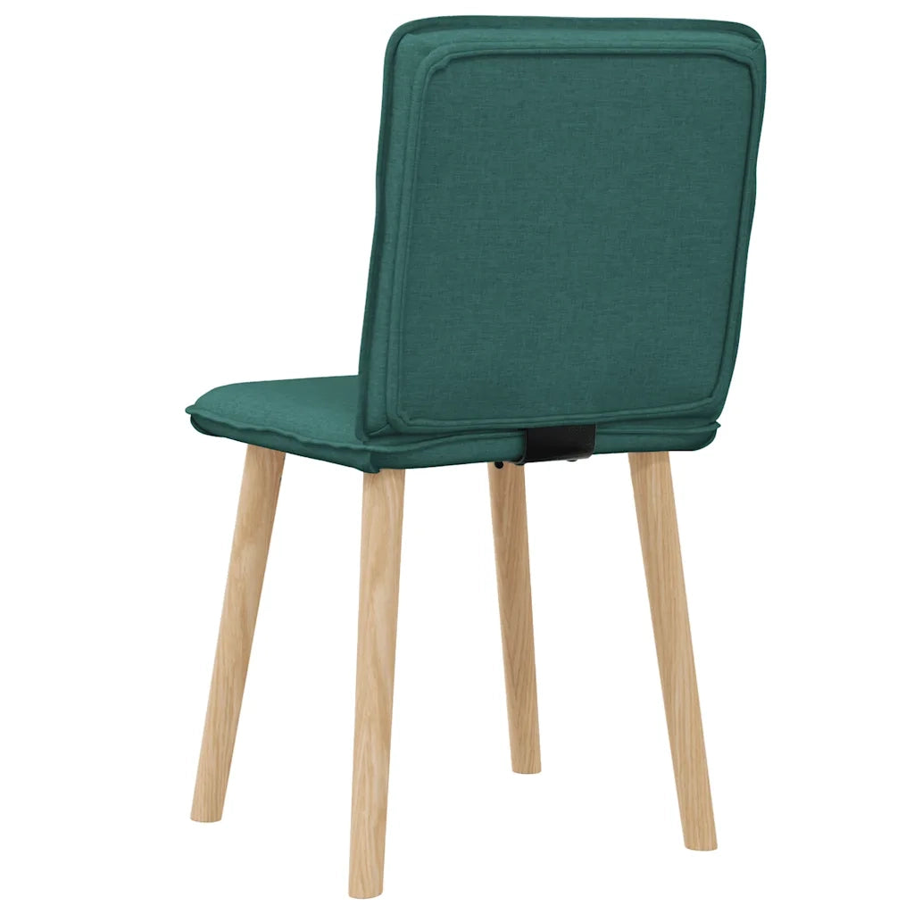 vidaXL Sedie da Pranzo 2 pz Verde Scuro in Tessuto